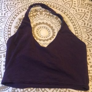 Purple halter top/ crop top